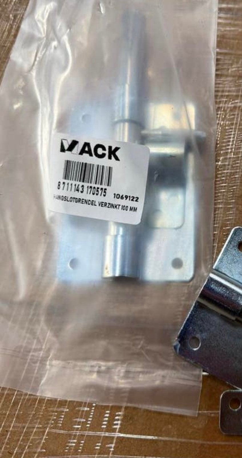 Schuifgrendel MACK Handslotgrendel Verzinkt 100 mm, Ophalen of Verzenden, Nieuw, IJzer, Schuif of Grendel