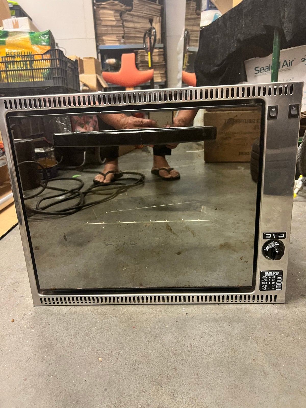 Smev GI111FO Gasoven RVS - Ideaal voor Camper/Caravan, Ophalen of Verzenden, Inbouw, Gebruikt, Campingoven