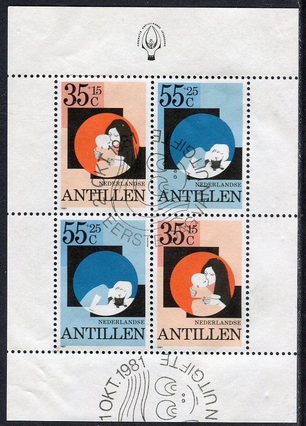 Nederlandse Antillen 699 gestempeld kinderzegels 1981, Verzenden, Gestempeld