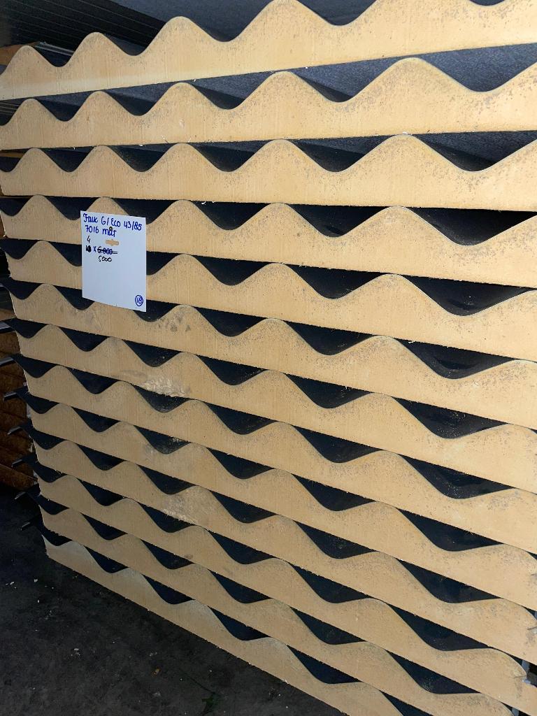 Sandwichpanelen – Dakpanelen – 43/85 mm dik – Lengte: 5m, Ophalen, Zo goed als nieuw, Overige materialen, 50 tot 100 mm