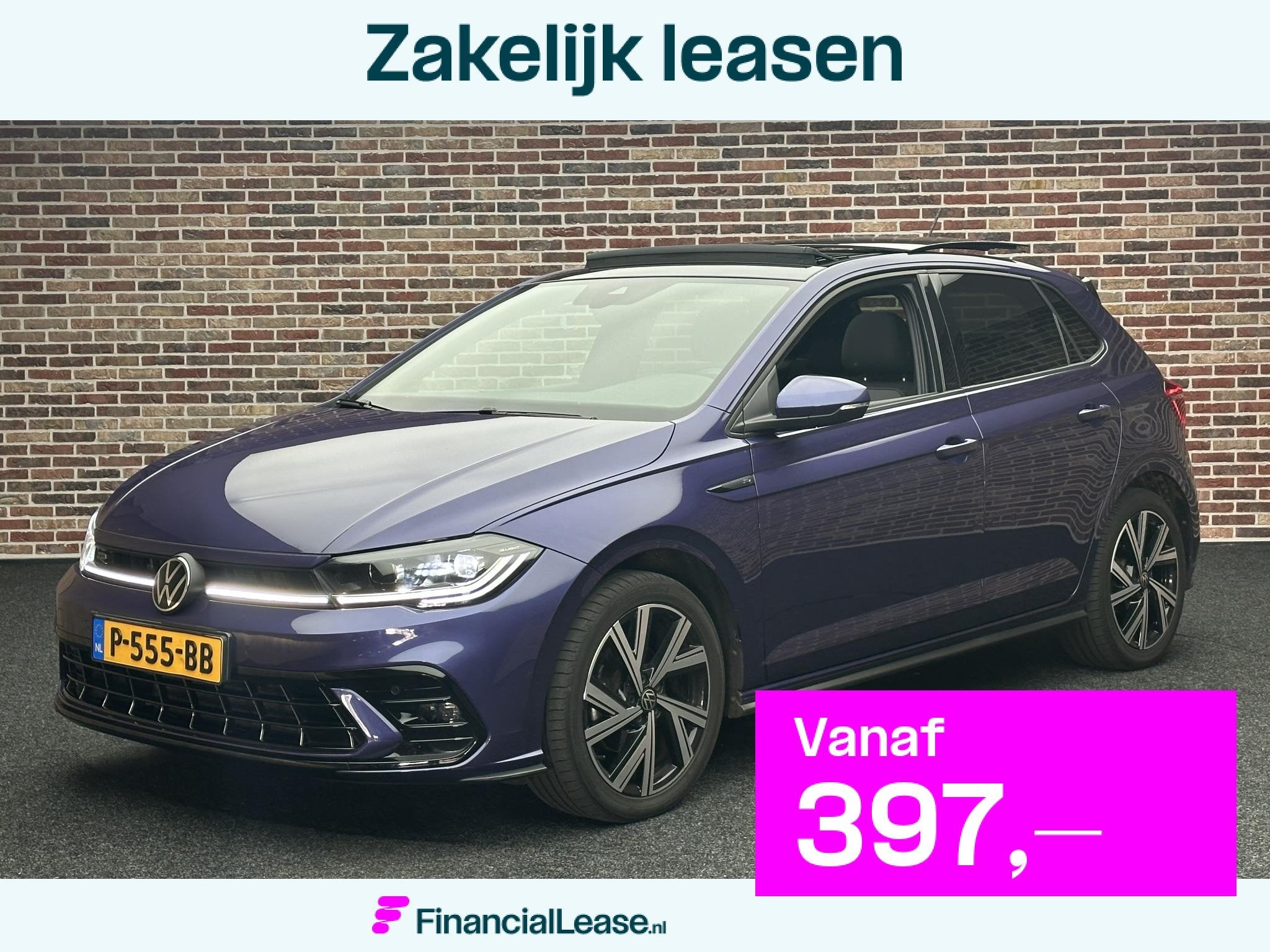 Volkswagen Polo 1.0 TSI R-Line Business IQ VIRTUAL PANORAMA, Stof, Gebruikt, Euro 6, Overige kleuren