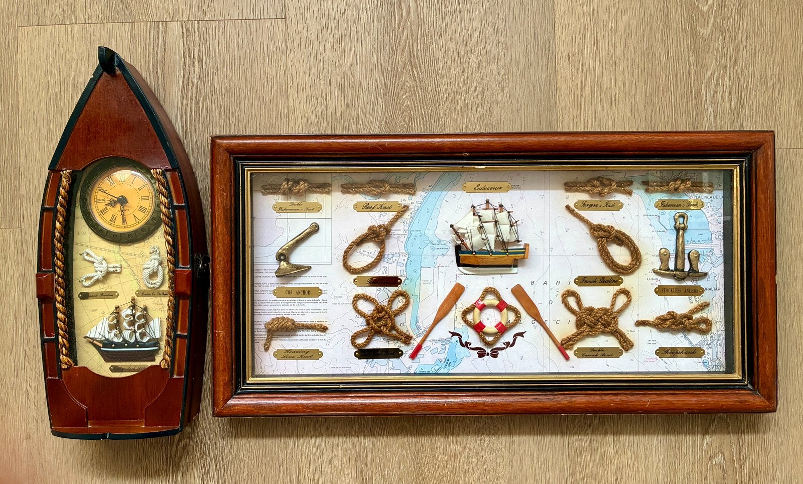 Nautica decoratie klok/sleutelkastje, Ophalen, Zo goed als nieuw