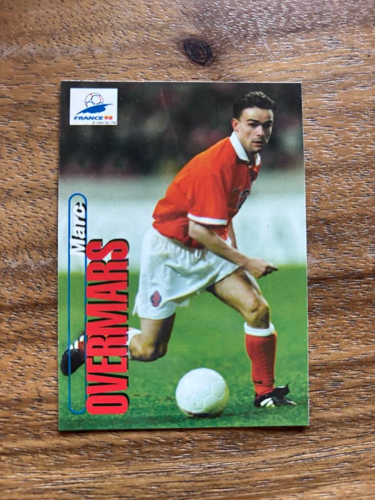 Marc Overmars Panini Spelerskaart Frankrijk '98, Ophalen of Verzenden, Nieuw, Plaatje