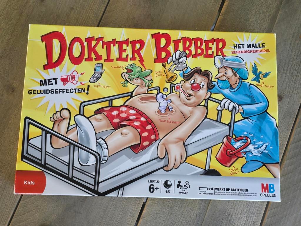 Dokter Bibber: Het Malle Behendigheidsspel, Vijf spelers of meer, Ophalen of Verzenden, Gebruikt, MB Spellen