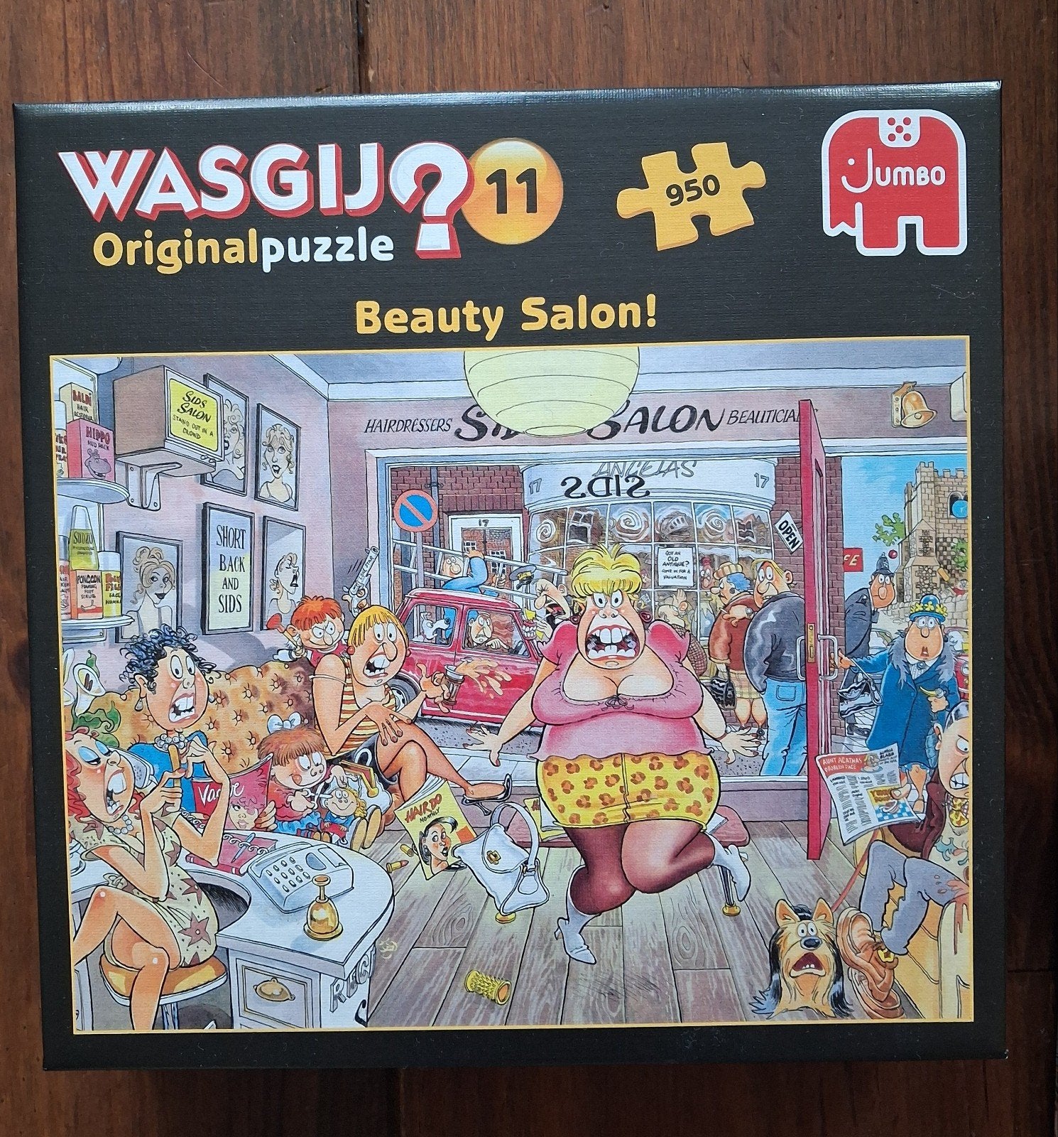 WASGIJ? 11 Originalpuzzel - Beauty Salon! 950 stukjes, Ophalen of Verzenden, 500 t/m 1500 stukjes, Zo goed als nieuw, Legpuzzel