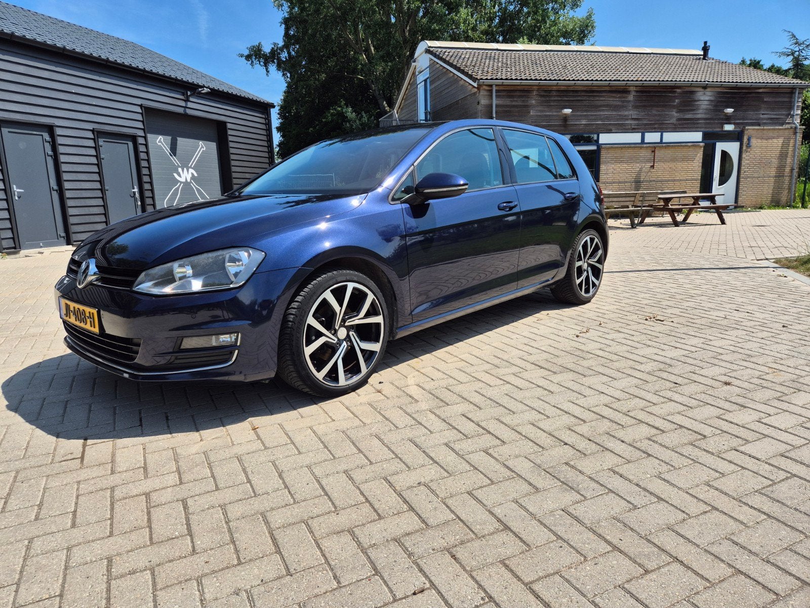 Volkswagen Golf 1.4 TSI Highline, Auto's, Navigatiesysteem, Zwart, 4 cilinders, Blauw