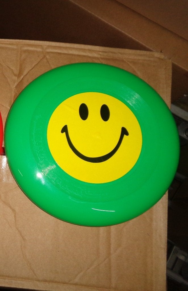 PARTIJ FRISBEE SMILE GROEN 20CM, ., Nieuw, Ophalen of Verzenden, .