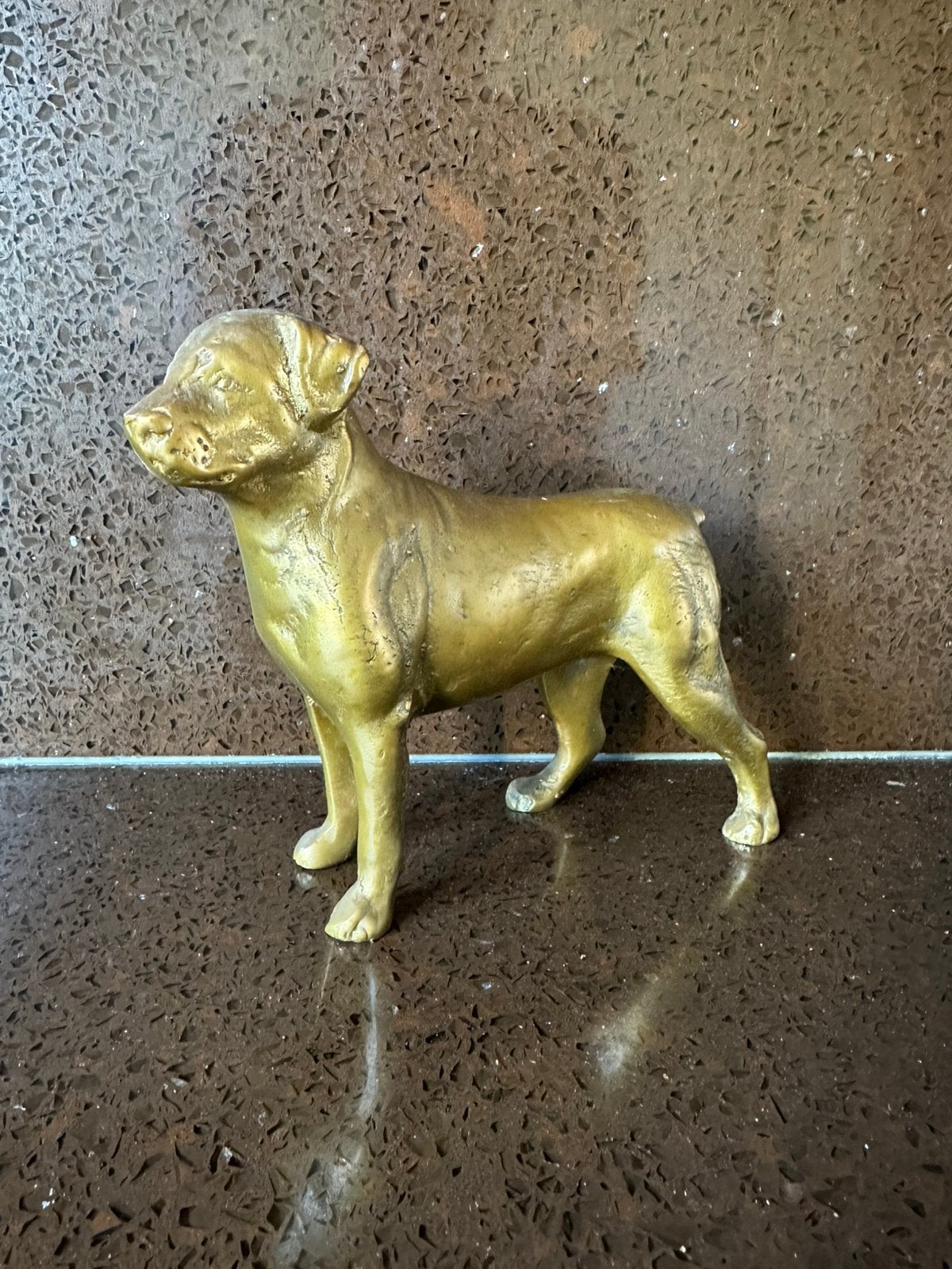 Antiek bronzen sculptuur hond, Antiek en Kunst, Minder dan 20 cm, Ophalen of Verzenden, Beeld, Europa