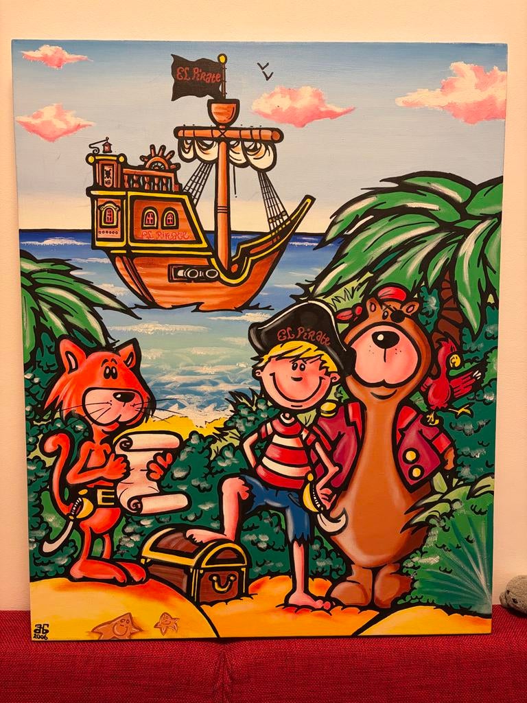 Schilderij 'El Pirate' - 100x80 cm, Ophalen