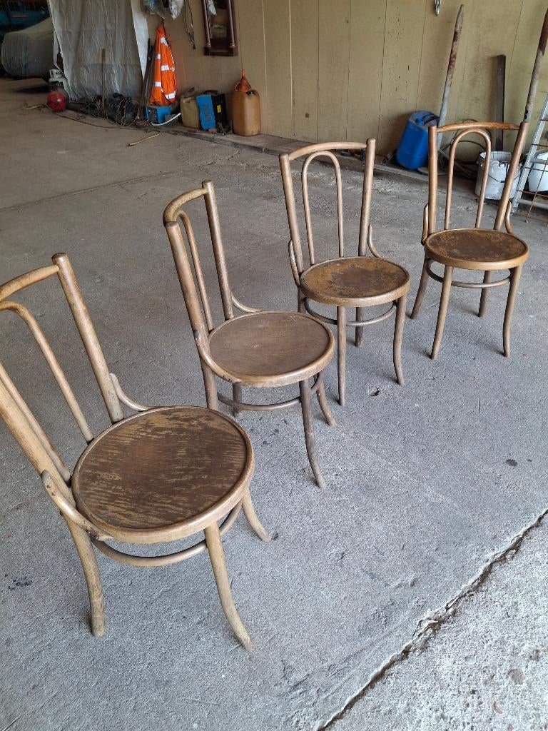thonetstoelen 4 stuks jaren 20, café-stoelen, zie foto/omsch, Ophalen