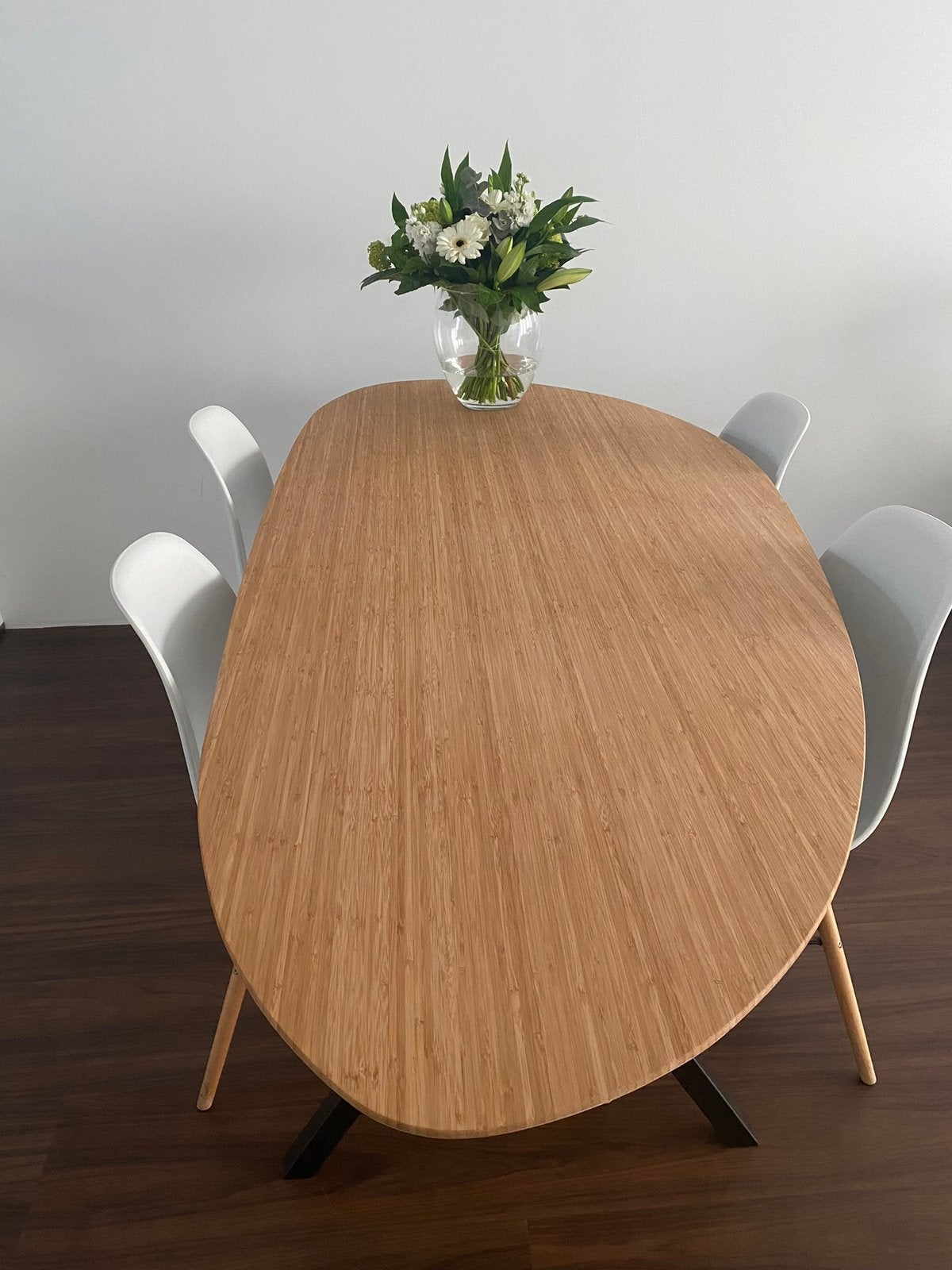 IZGS Trendhopper bamboe organische eettafel 200x90 cm, Ophalen, Overige materialen, Gebruikt, 50 tot 100 cm
