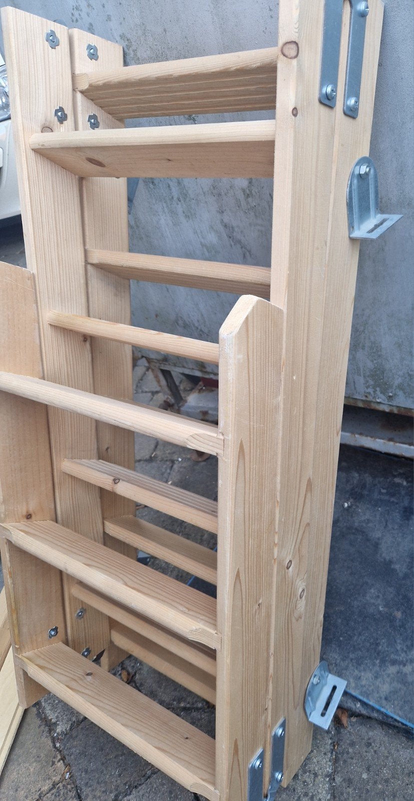 Houten opvouwbare ladder - Handig en compact, Doe-het-zelf en Verbouw, Ladders en Trappen, Ophalen, Trap, Zo goed als nieuw, Opvouwbaar of Inschuifbaar