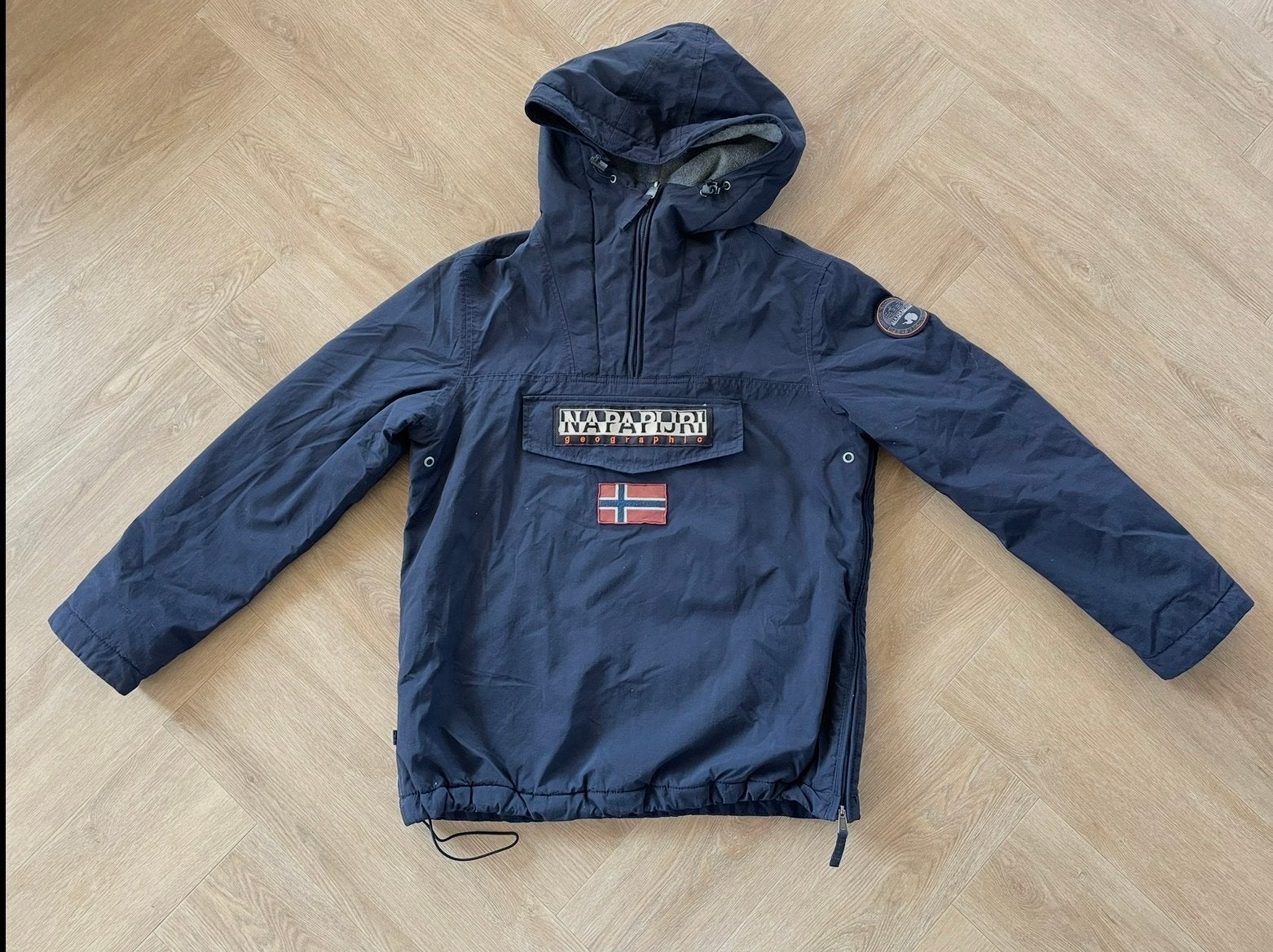 Napapijri winter jas blauw Maat 164, Kinderen en Baby's, Verzenden, Zo goed als nieuw, Jongen, Jas