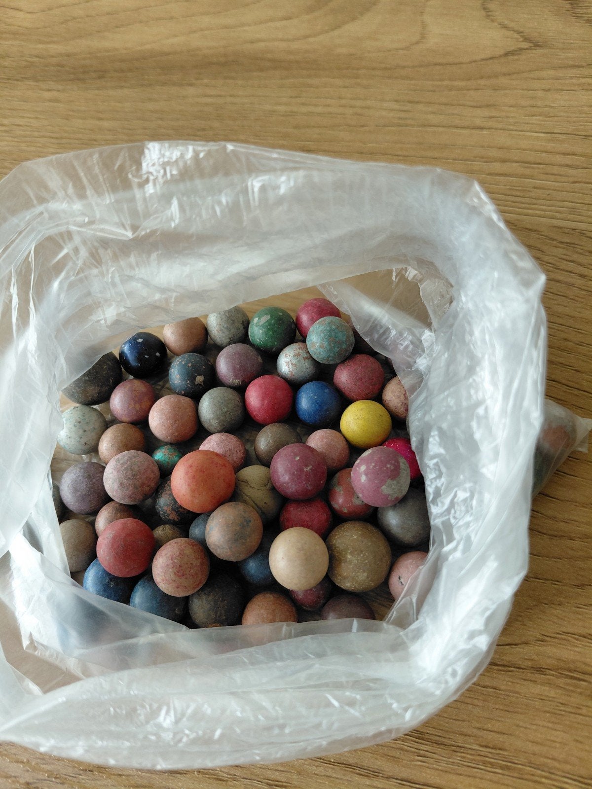 oude klei knikkers in goede staat, Antiek en Kunst, Ophalen of Verzenden