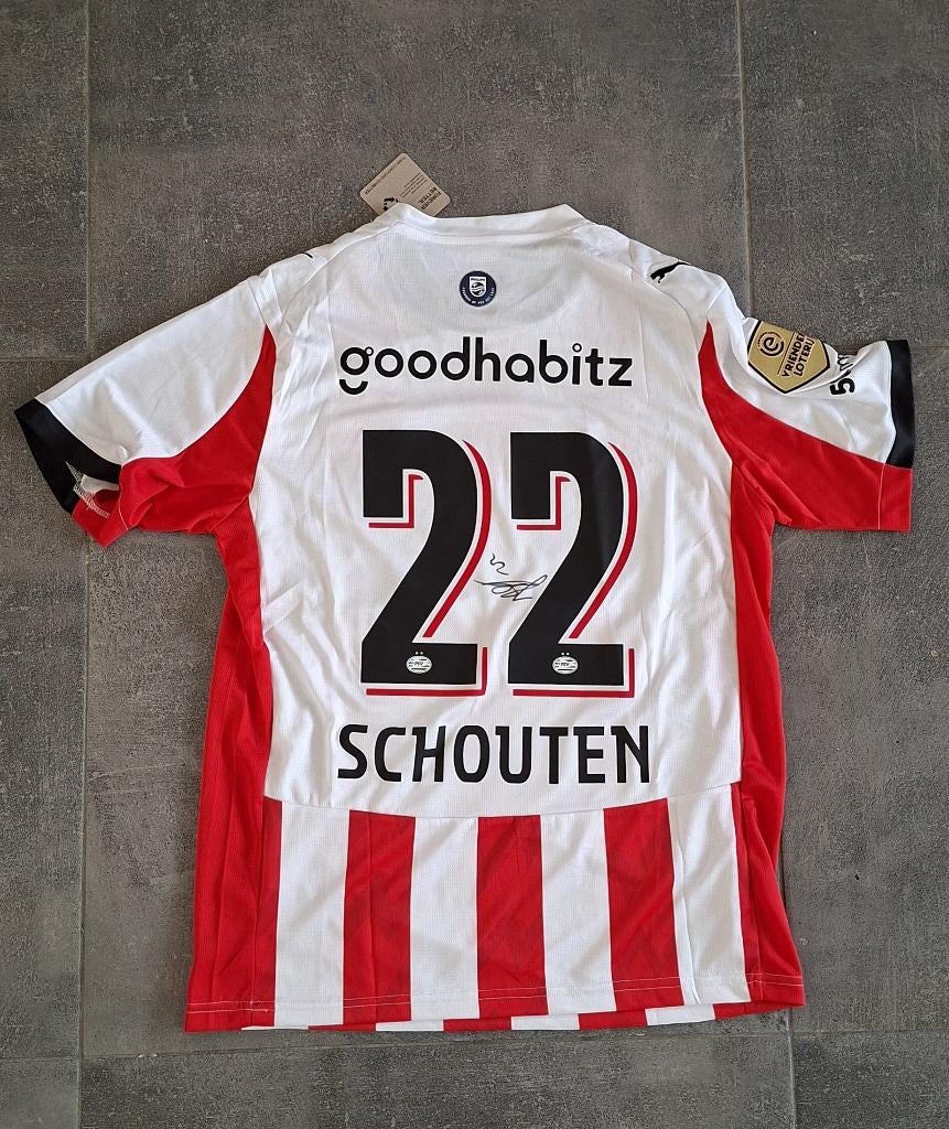 Shirt met originele handtekening Jerdy Schouten PSV Kampioen, Ophalen of Verzenden, Nieuw, PSV, Shirt