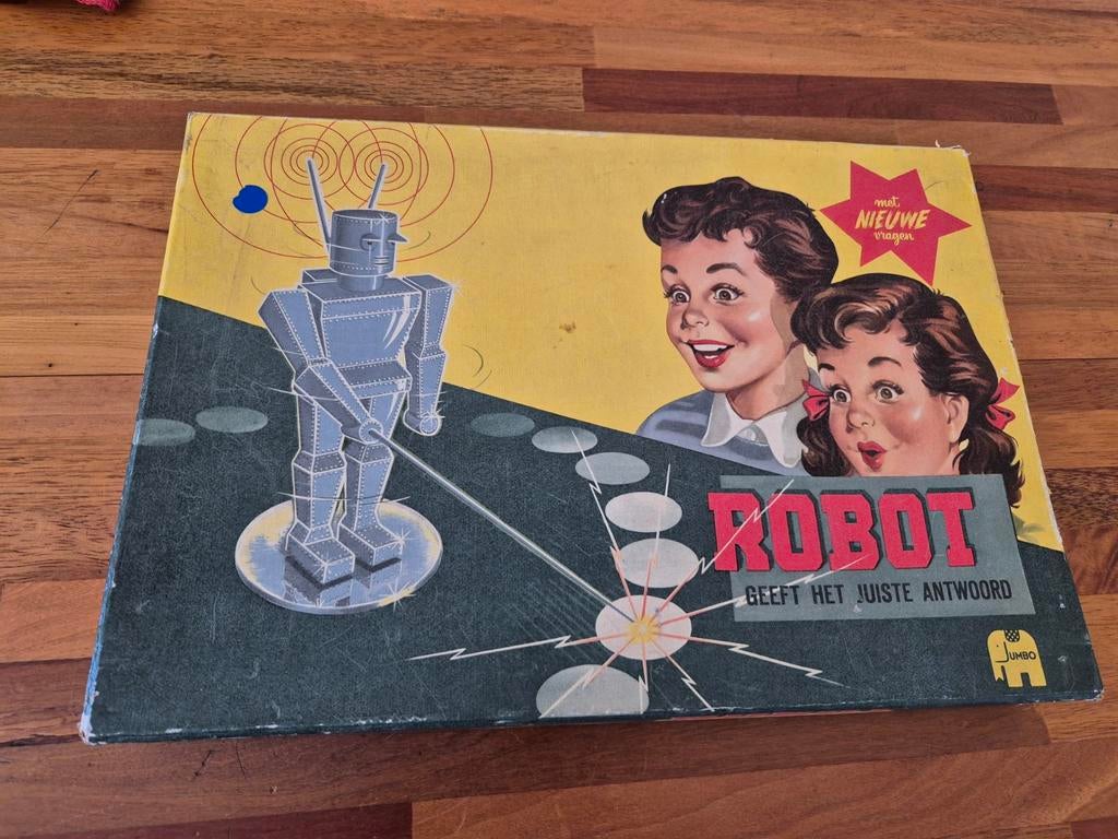 Vintage Robotspel  Geef Het Juiste Antwoord Jumbo Spel, Ophalen of Verzenden, Gebruikt, Overige typen