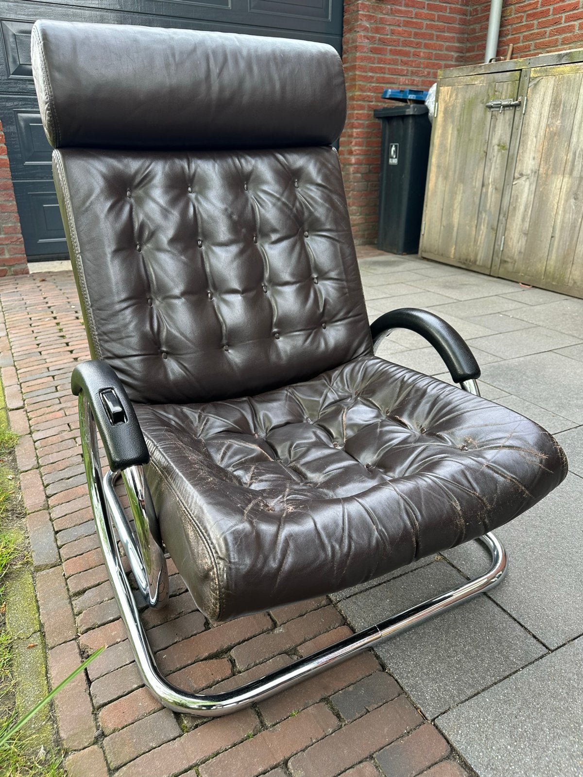 Herman Miller Lounge Chair - Vintage Design, Huis en Inrichting, Gebruikt, Leer, Ophalen of Verzenden, Midcentury