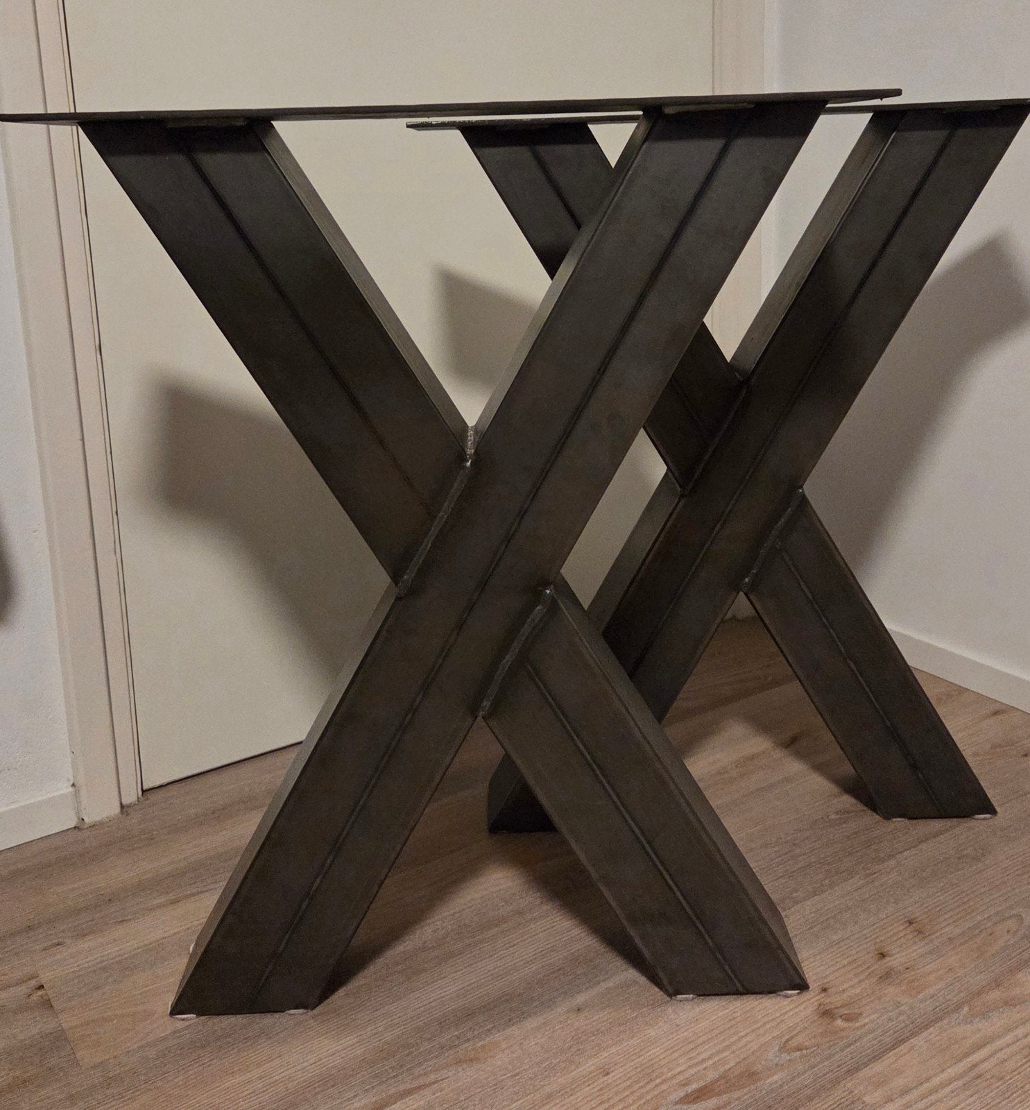 Stalen X-poten 70 cm hoog voor tafel, Ophalen, Tafelpoot, Nieuw, Minder dan 50 cm