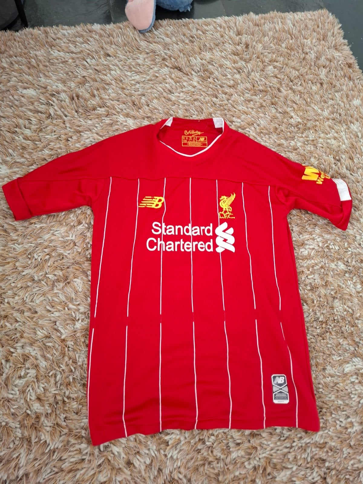 Liverpool thuisshirt 2019/2020 - M. Salah - Maat S, New Balance, Nieuw, Ophalen of Verzenden, Maat 46 (S) of kleiner