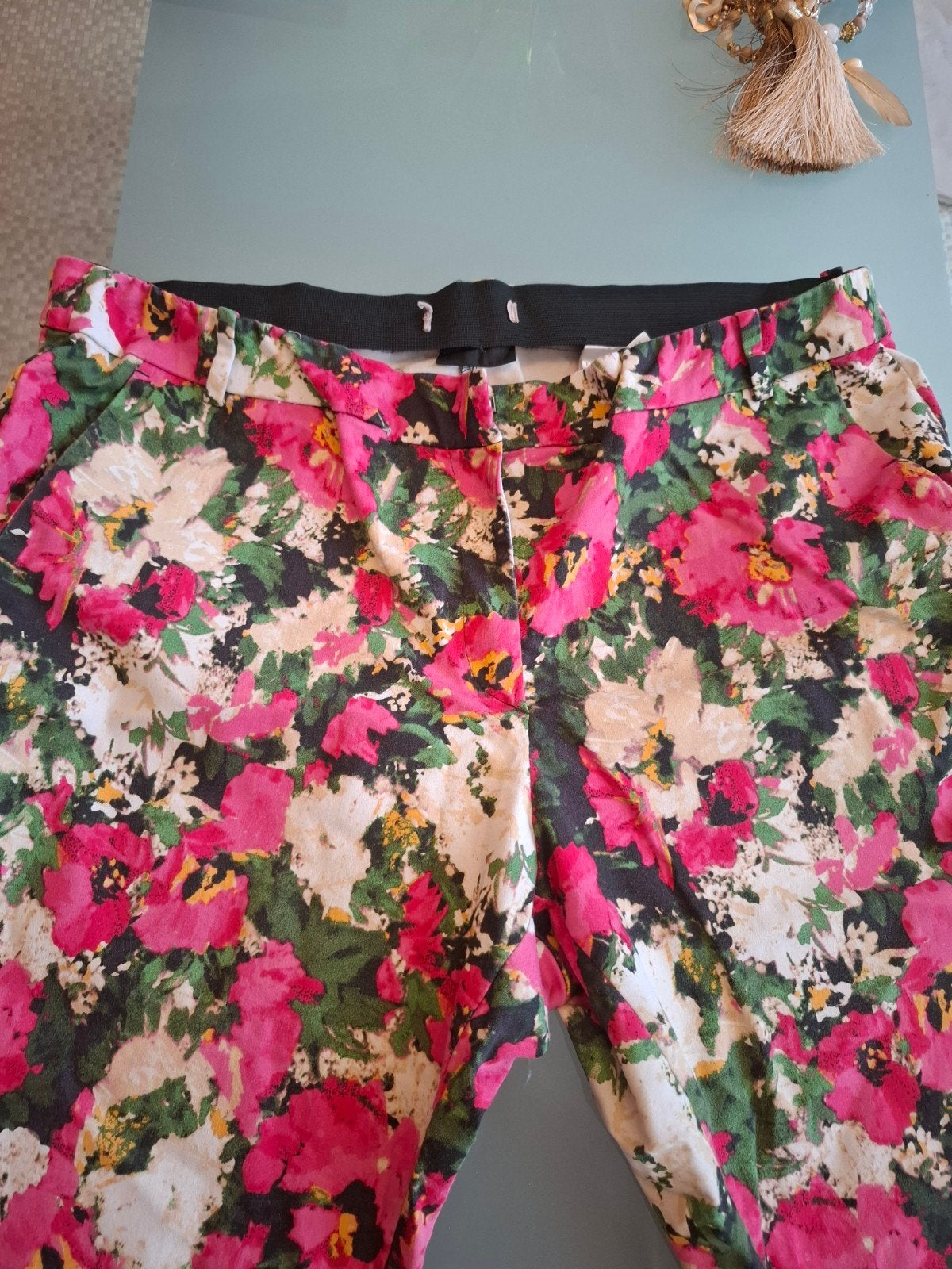 Kleurrijke damesbroek mt. 50, Kleding | Dames, Broeken en Pantalons, Overige kleuren, Maat 46/48 (XL) of groter, Ophalen of Verzenden