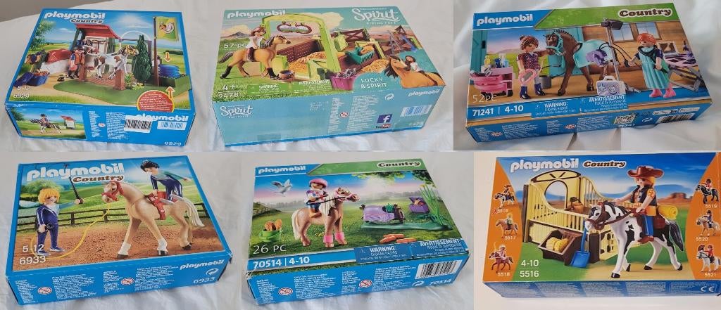 Playmobil paarden 4416, 6929, 6933, 9478, 70514, 71241 + acc, Ophalen of Verzenden, Zo goed als nieuw