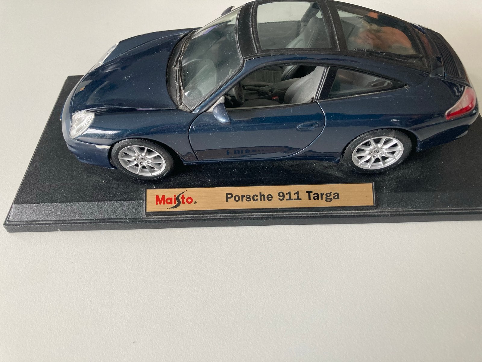 Schaalmodel Porsche 911 Targa Maisto - Donkerblauw, Ophalen of Verzenden, Gebruikt, Auto