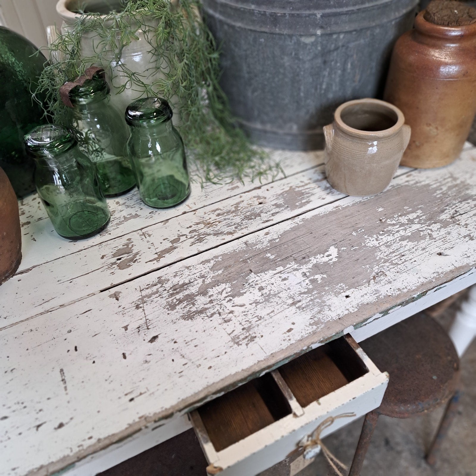 Antieke Franse tafel - Shabby Chic - Landelijk, Ophalen