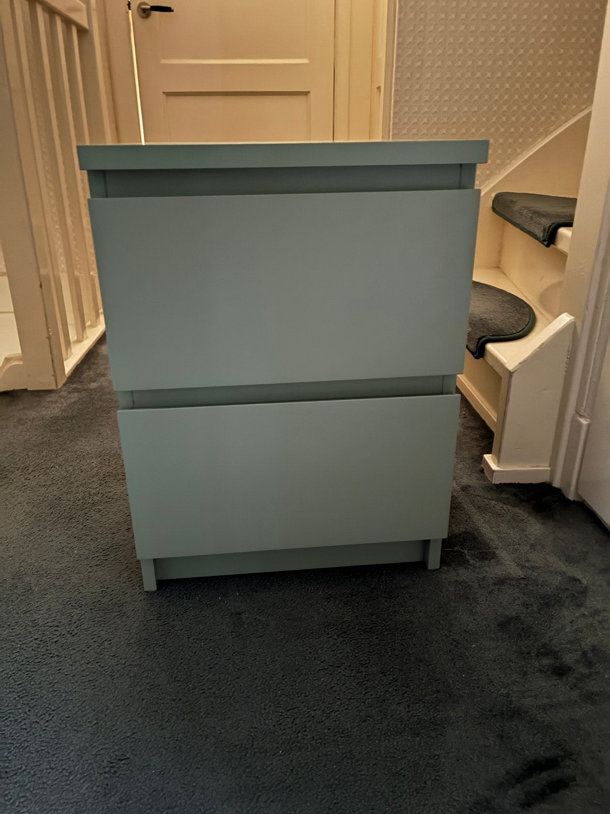 2x IKEA Malm ladekast in lichtgroen, zo goed als nieuw, Ophalen, 1 of 2 laden, 50 tot 100 cm, Zo goed als nieuw