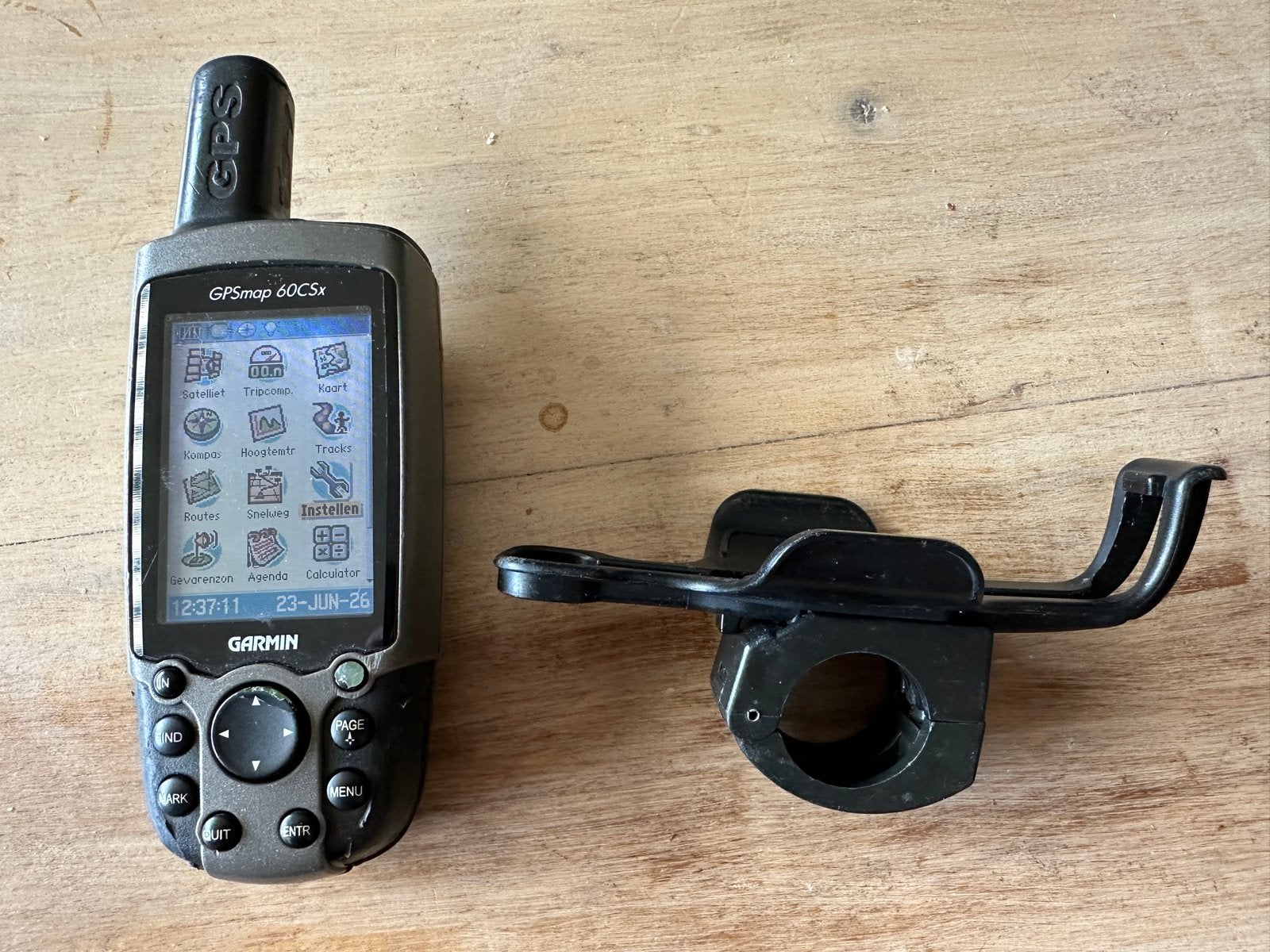 Garmin GPSmap 60CSx GPS-ontvanger met fietsbevestiging, Ophalen of Verzenden, Gebruikt