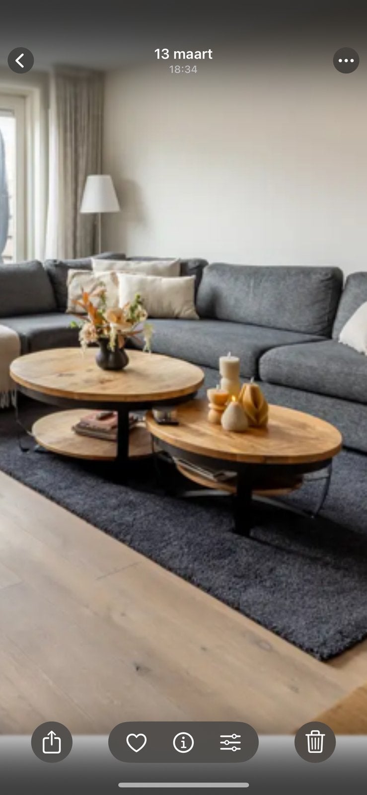 Mango hout 2x salontafel, Ophalen of Verzenden, Zo goed als nieuw, Hout