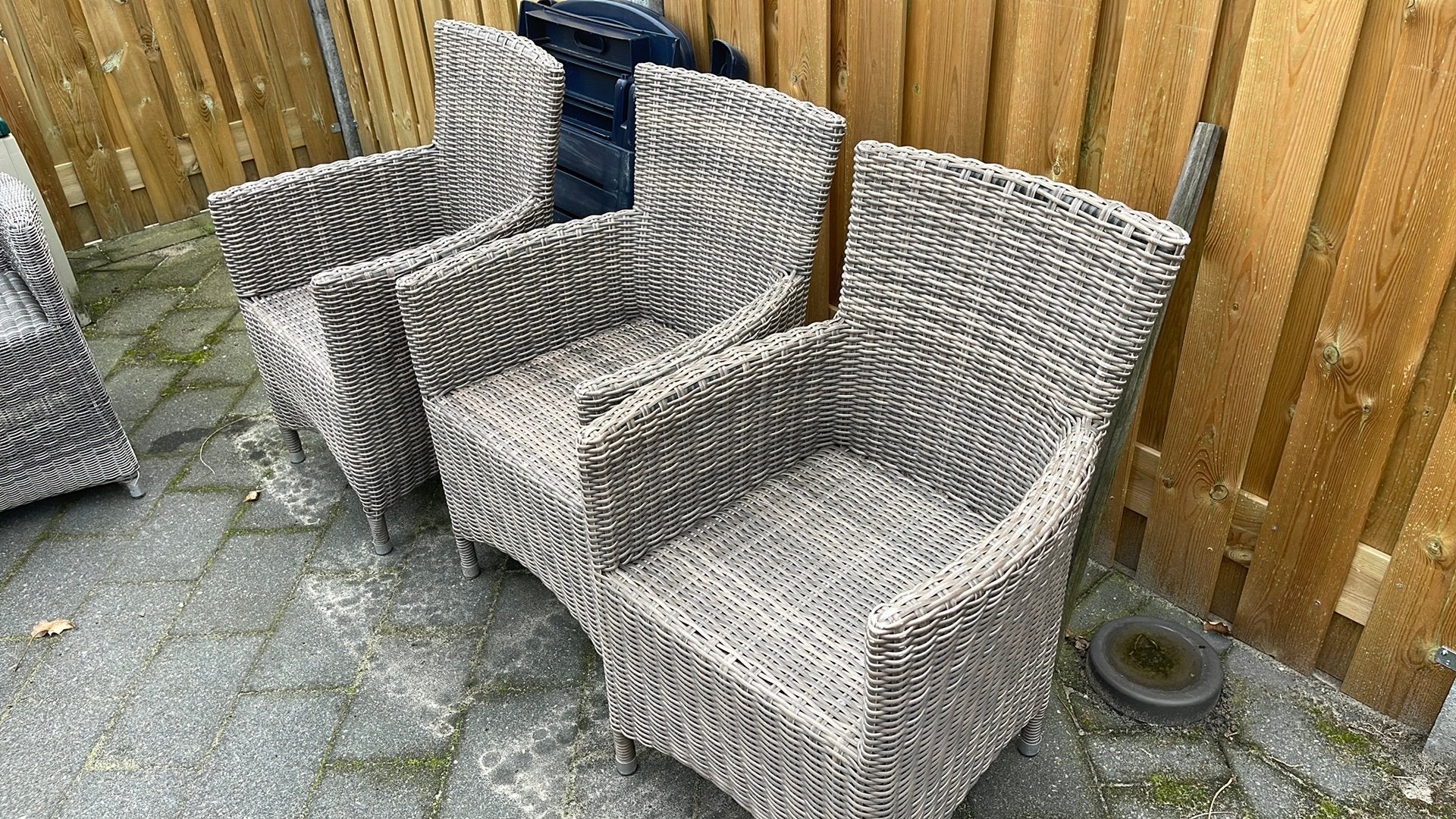 Zes tuinstoelen GRATIS, Tuin en Terras, Ophalen, Gebruikt, Wicker