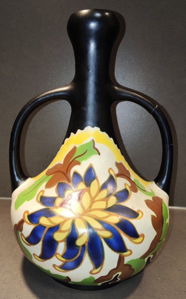 Gouds plateel oorvaas., Antiek en Kunst, Ophalen of Verzenden