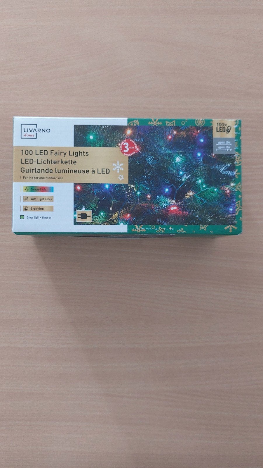 LIVARNO HOME 100 LED Fairy Lights - Kleurrijke Lichtketting, Ophalen, Nieuw