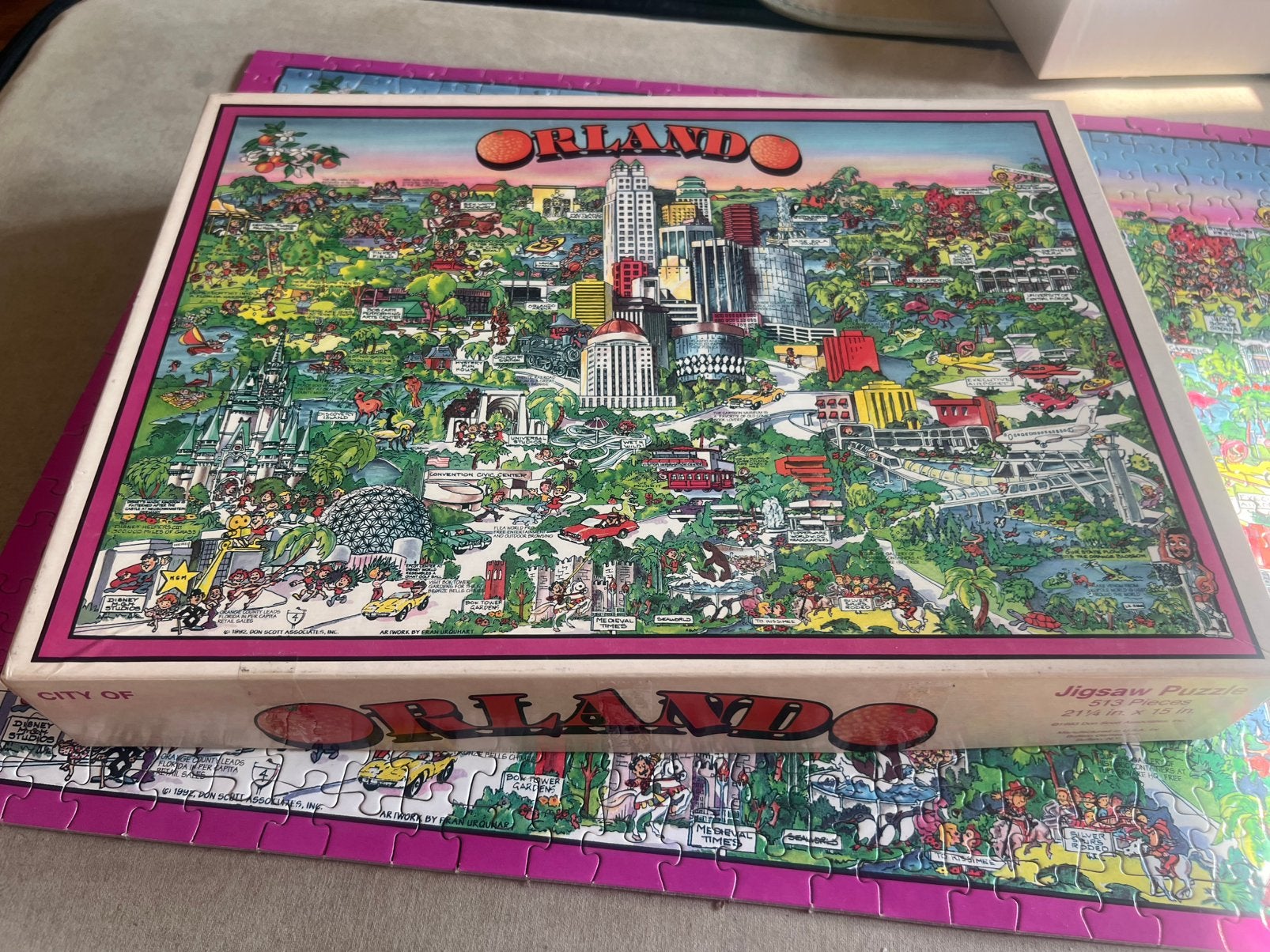 Vintage 1993 Buffalo games puzzel 500 stukjes Orlando, Ophalen of Verzenden, 500 t/m 1500 stukjes, Zo goed als nieuw