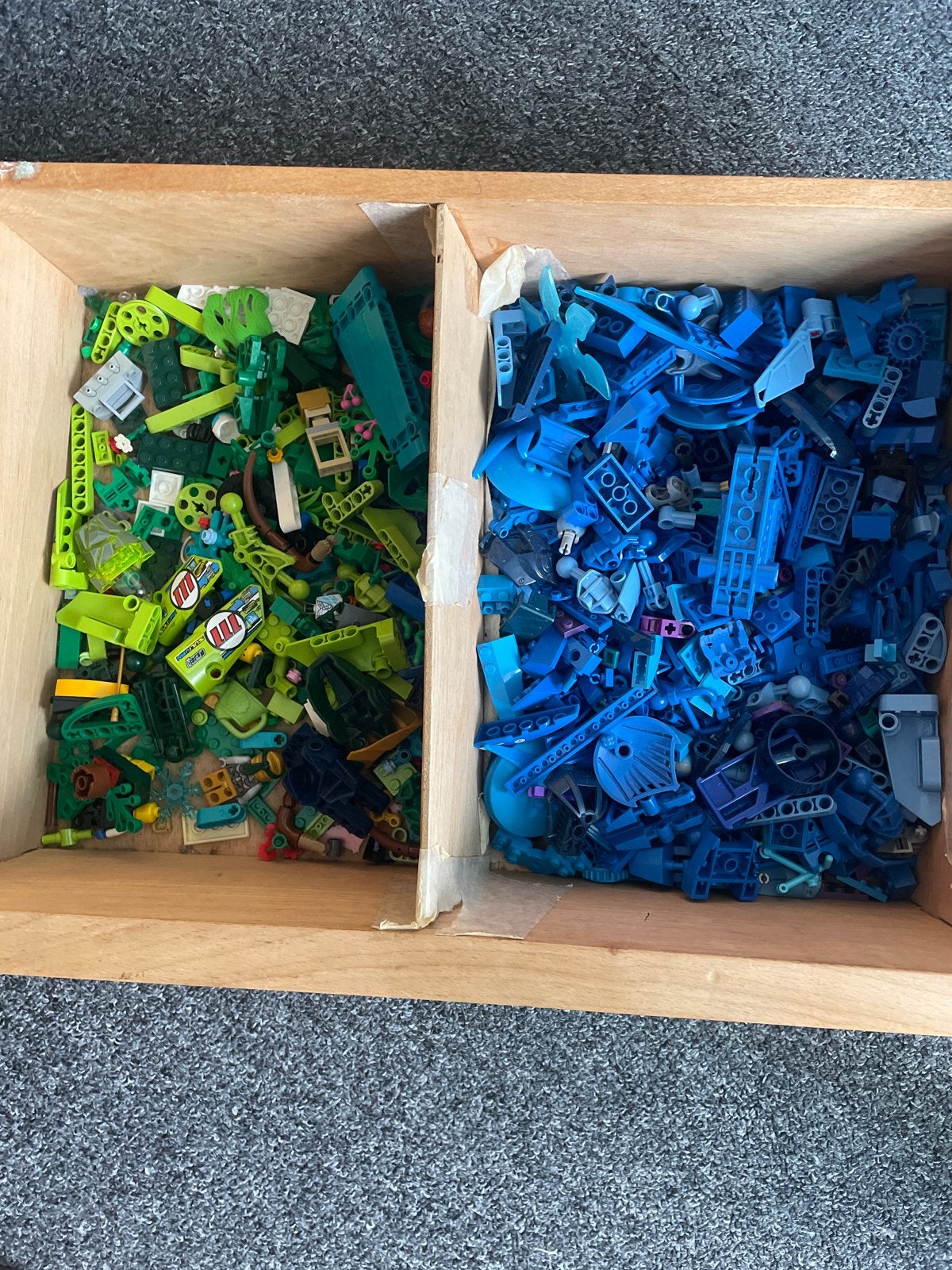 Grote partij Lego losse stenen - groen en blauw, Ophalen, Gebruikt, Inclusief extra onderdelen, Lego