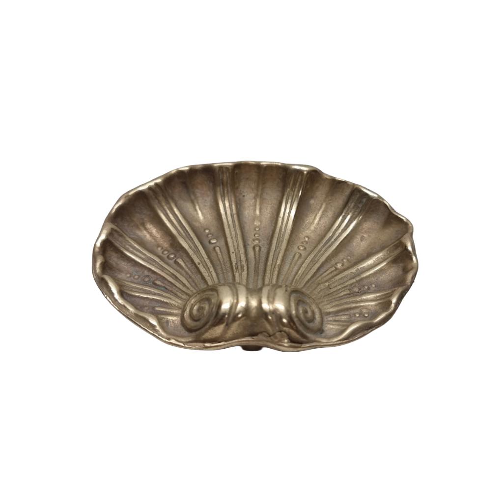 Mid century messing schelpen schaaltje, Ophalen of Verzenden