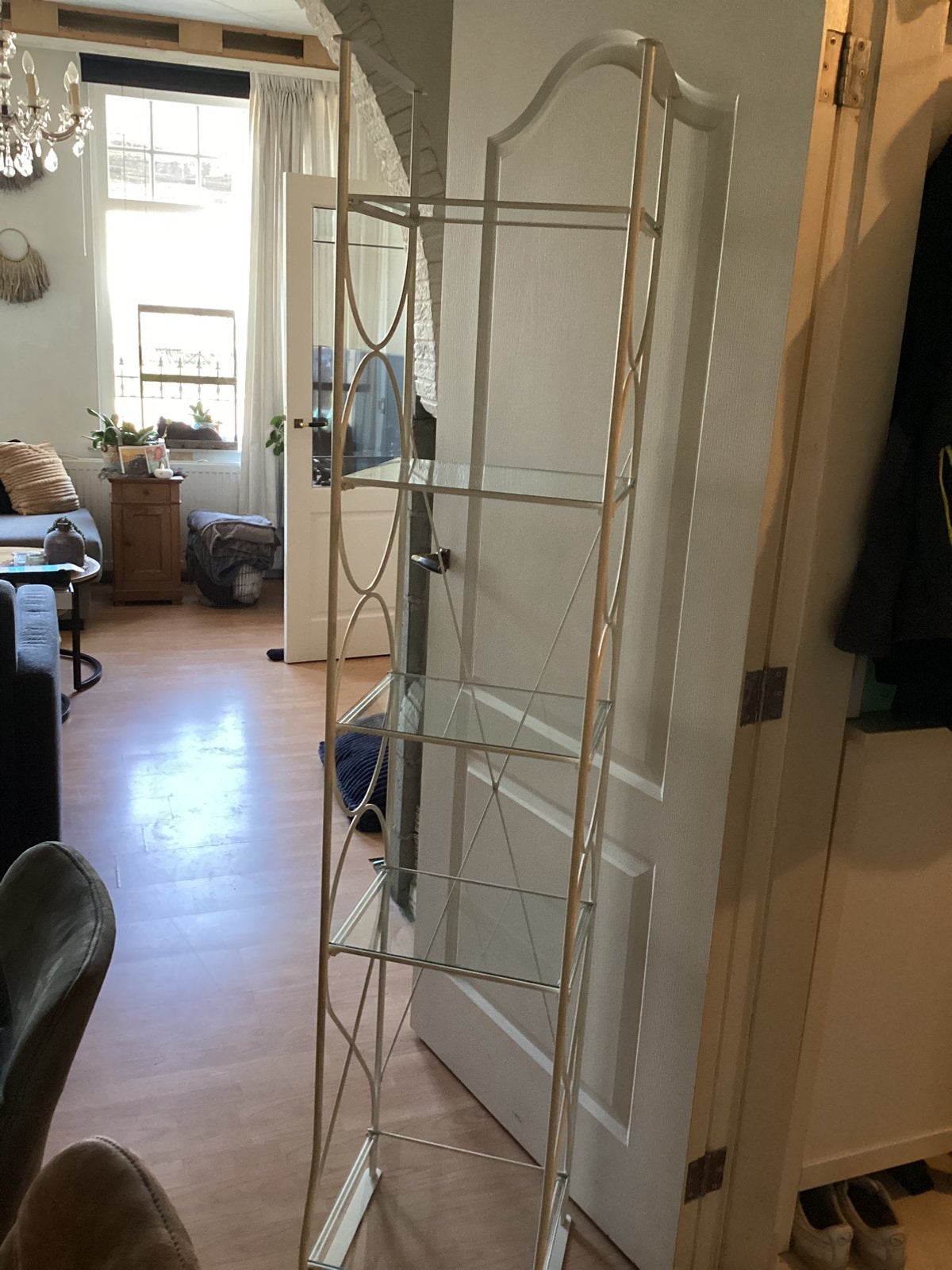 Brocante opbergrek, Huis en Inrichting, Woonaccessoires | Kamerschermen, Ophalen, Gebruikt