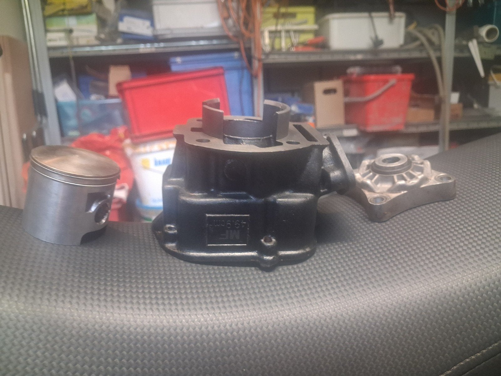 Derbi 70cc Cilinder met Zuiger en Binnenkop, Ophalen of Verzenden, Gebruikt, Cilinder, Derbi