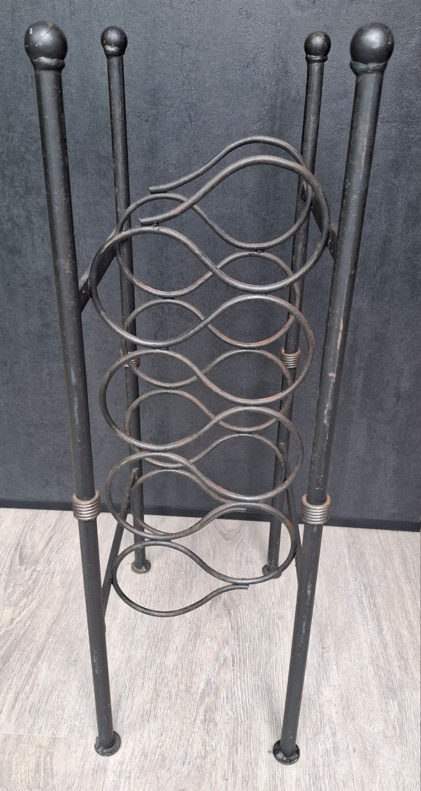 Wijnrek, gietijzer, Huis en Inrichting, Woonaccessoires | Wijnrekken, Ophalen, Gebruikt, 5 tot 15 flessen, Metaal
