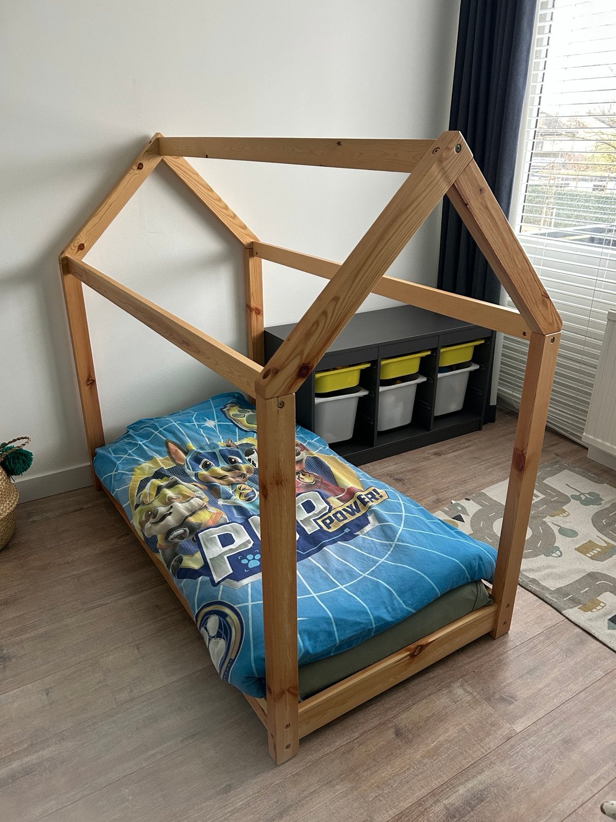 Peuterbed tentbed hout, Ophalen, 85 tot 100 cm, 140 tot 160 cm, Zo goed als nieuw