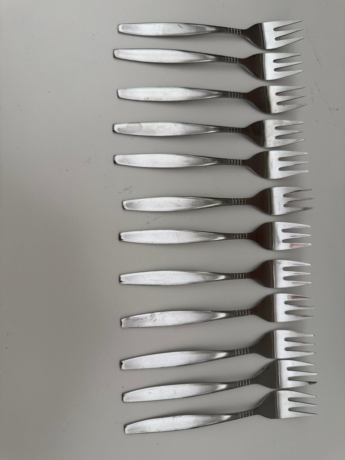 Amefa gebaksvorkjes set - 12 stuks, Antiek en Kunst, Ophalen of Verzenden