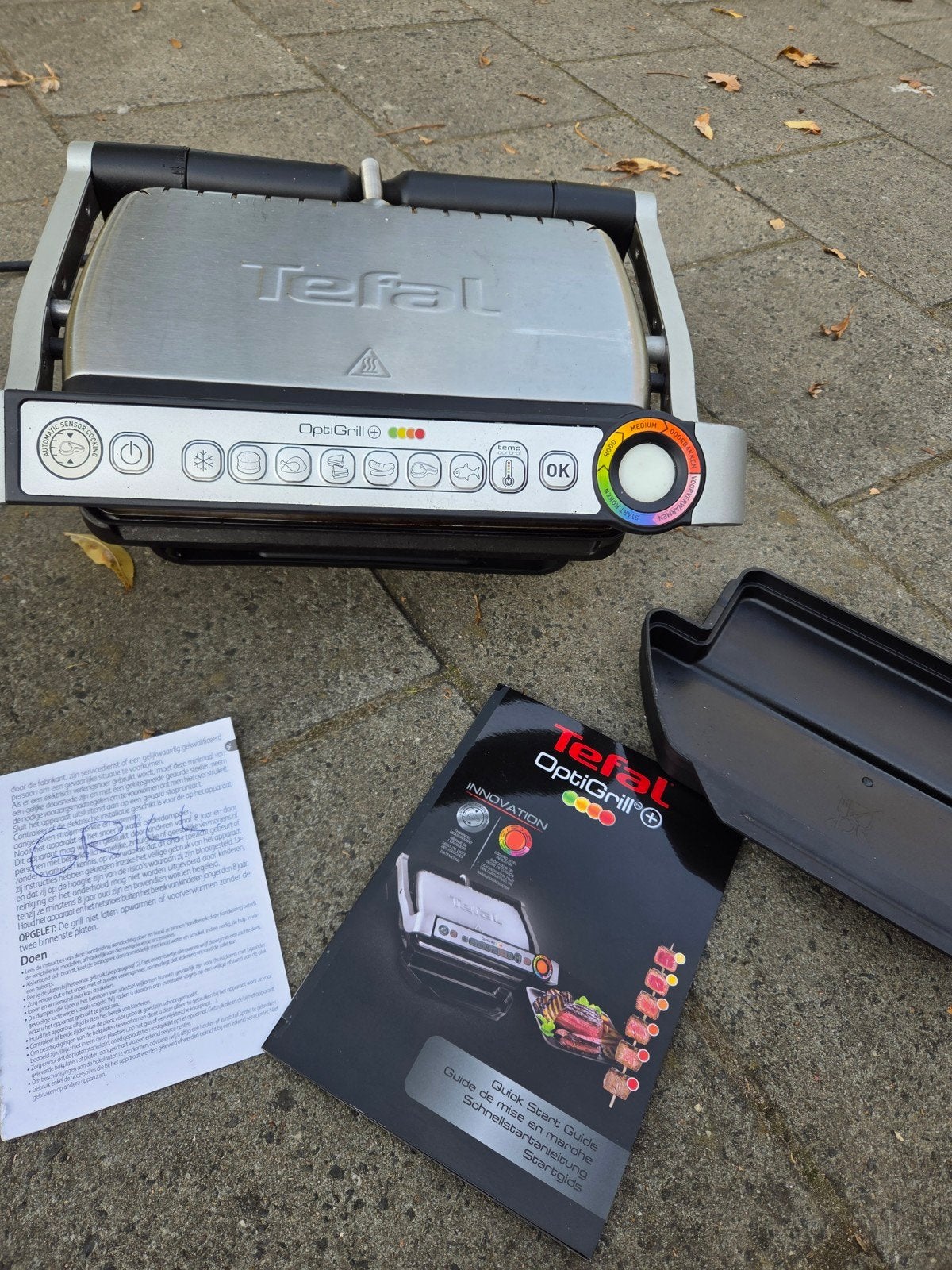 Tefal OptiGrill+ XL - Perfect gegrilde gerechten, Ophalen of Verzenden, Vaatwasmachinebestendig, Zo goed als nieuw, Tafelgrill