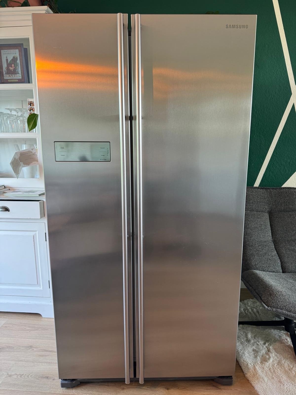 Samsung Amerikaanse Koelkast RS7528THCSL - RVS, Ophalen, Gebruikt, 200 liter of meer, 60 cm of meer