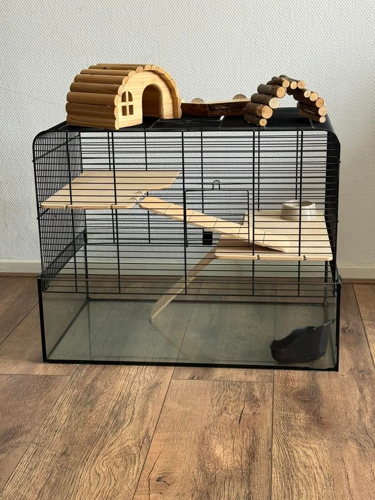 Hamster/knaagdieren kooi met toebehoren, Dieren en Toebehoren, Knaagdieren en Konijnen | Hokken en Kooien, Kooi, Minder dan 75 cm