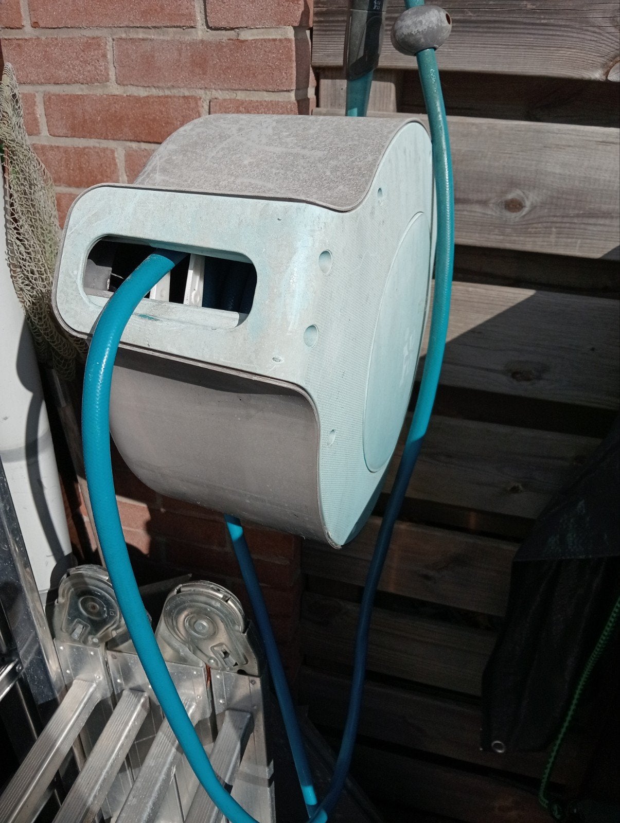 Gebruikte Tuinslanghaspel met slang, Ophalen, Gebruikt, Tuinslanghaspel