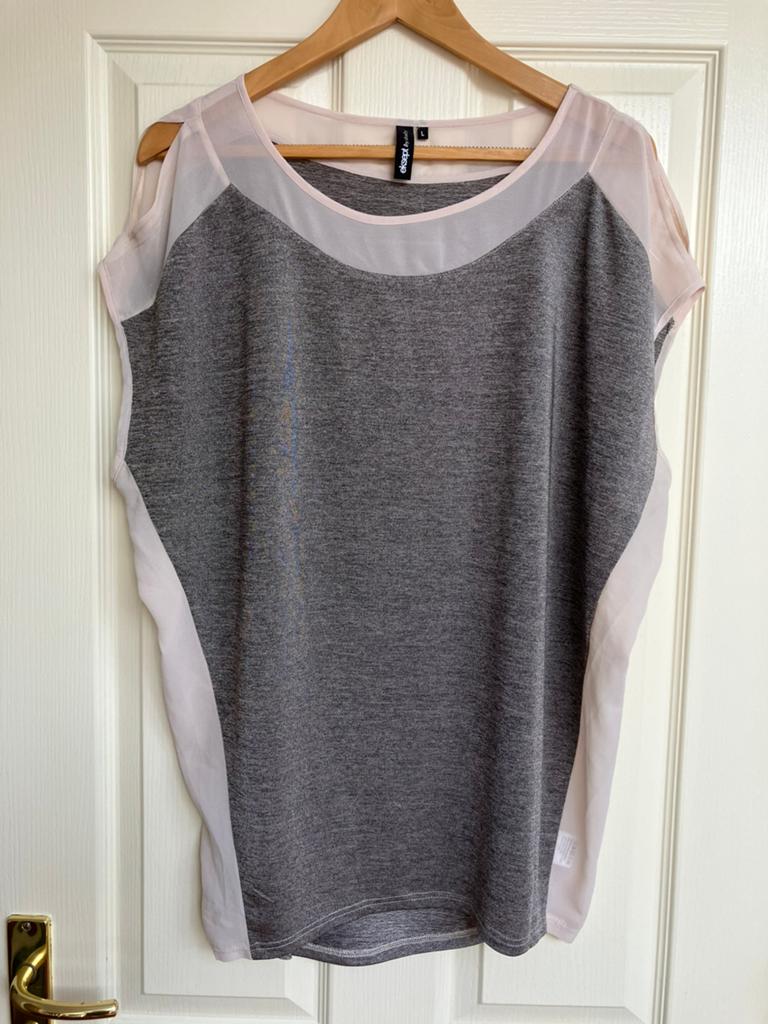 Top - Eksept - L, Kleding | Dames, Grote Maten, Ophalen of Verzenden, Zo goed als nieuw, Grijs, Shirt of Top