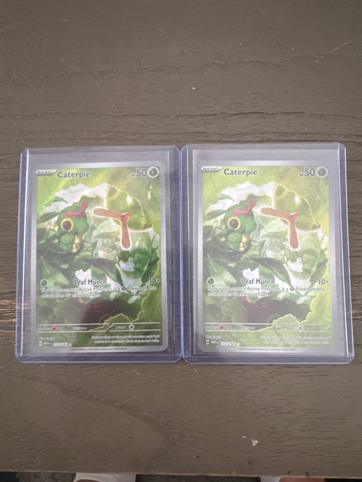 2x Caterpie Pokémon Kaart - Zo goed als nieuw, Ophalen of Verzenden, Zo goed als nieuw, Losse kaart