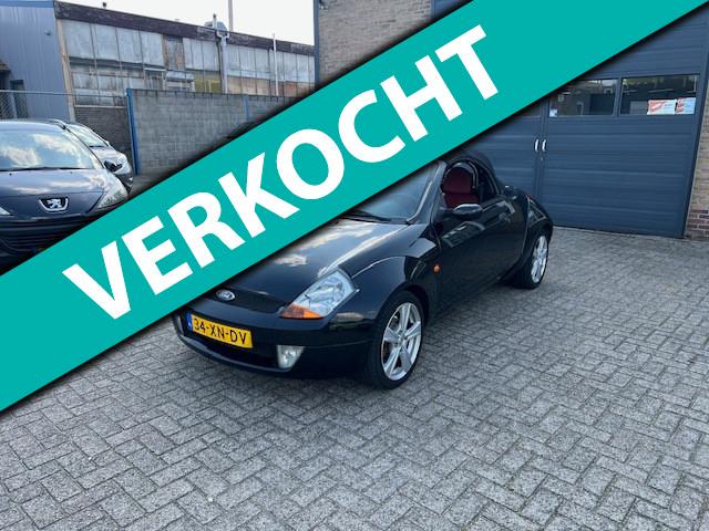 Ford Streetka 1.6 First Edition-Rood Leder, 1599 cc, Stoelverwarming, Zwart, Leder