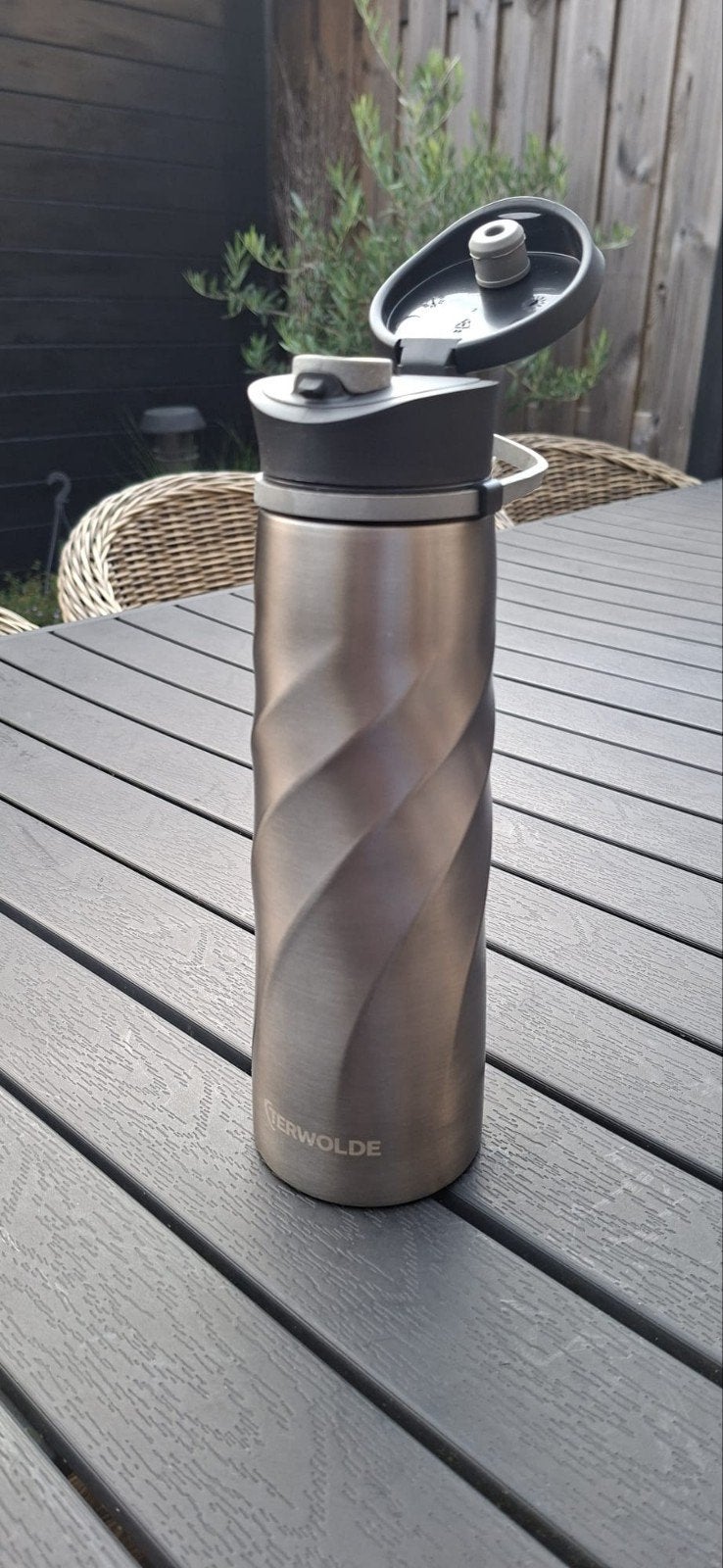 Thermosfles met hoes - RVS drinkfles - 750 ml, Overige typen, Nieuw, Ophalen of Verzenden, Metaal