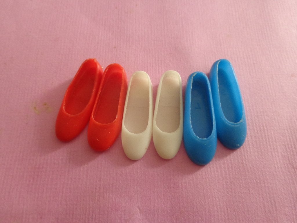 Barbie vintage Skipper flatjes schoentjes per paar, Ophalen of Verzenden, Gebruikt, Accessoires